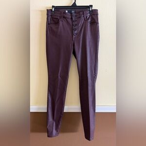 CUT FROM THE KLOTH coated ankle wide leg jeans, blackberry. New no tags.